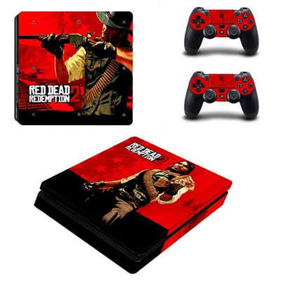 Red Dead Redemption 2 PS4 Slim Skin Sticker Decal Vinyl for Sony Playstation 4 Console and 2 Controllers PS4 Slim Skin Sticker eprolo