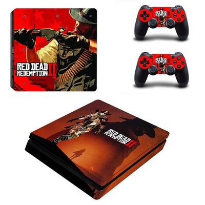 Red Dead Redemption 2 PS4 Slim Skin Sticker Decal Vinyl for Sony Playstation 4 Console and 2 Controllers PS4 Slim Skin Sticker eprolo