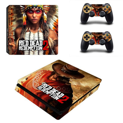 Red Dead Redemption 2 PS4 Slim Skin Sticker Decal Vinyl for Sony Playstation 4 Console and 2 Controllers PS4 Slim Skin Sticker eprolo