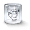 Skull Shot Glass Crystal Glasses,Double Layer Transparent Skull Pirate Shotglasses Drink Cocktail Creative Beer Cup eprolo