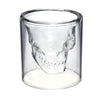 Skull Shot Glass Crystal Glasses,Double Layer Transparent Skull Pirate Shotglasses Drink Cocktail Creative Beer Cup eprolo