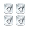 Skull Shot Glass Crystal Glasses,Double Layer Transparent Skull Pirate Shotglasses Drink Cocktail Creative Beer Cup eprolo