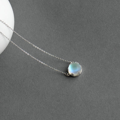 55cm Aurora Pendant Necklace Halo Crystal Gemstone s925 Silver Scale Light Necklace for Women Elegant Jewelry eprolo