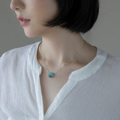 55cm Aurora Pendant Necklace Halo Crystal Gemstone s925 Silver Scale Light Necklace for Women Elegant Jewelry eprolo