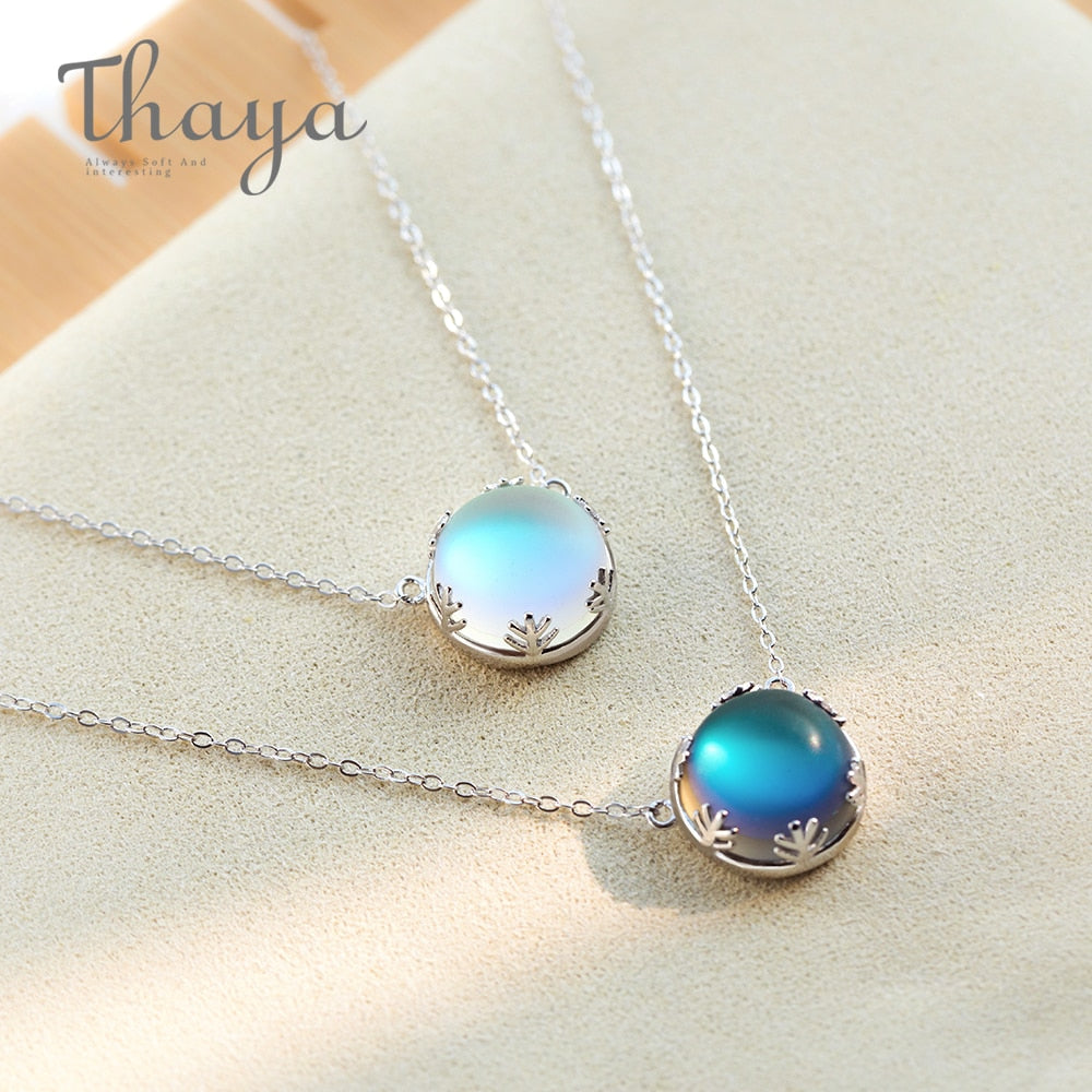 55cm Aurora Pendant Necklace Halo Crystal Gemstone s925 Silver Scale Light Necklace for Women Elegant Jewelry eprolo