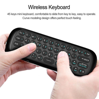 W1 2.4G Air Mouse Wireless Keyboard 6-Axis Motion Sense IR Learning Remote Control w/ USB Receiver for Smart TV Android TV BOX eprolo