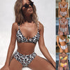 Women Leopard Padded Bikini Set Swimsuit Ladies High Waist Summer Beach Wear Hypersku