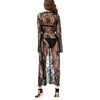 Sheer Lace Long Kimono Cover-Ups Hypersku