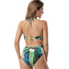 Cut Out Tropical Print Monokini Swimsuit Hypersku