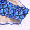 Fish Scales Print Ruffle Strap Side Tied Low Waist Bikini Set for Women Hypersku