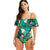 Flounce Floral Tropical One Piece Swimsuit Hypersku