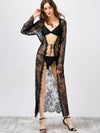Sheer Lace Long Kimono Cover-Ups Hypersku