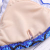 Fish Scales Print Ruffle Strap Side Tied Low Waist Bikini Set for Women Hypersku