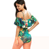 Flounce Floral Tropical One Piece Swimsuit Hypersku