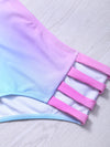 Lace-Up Hollow Out Gradient Bikini Set Hypersku