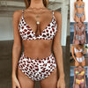 Women Leopard Padded Bikini Set Swimsuit Ladies High Waist Summer Beach Wear Hypersku