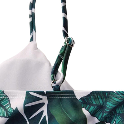Palm Leaf Print Strappy Bikini Hypersku