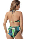 Cut Out Tropical Print Monokini Swimsuit Hypersku