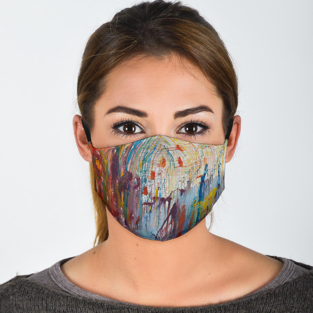 Adjustable Impressionistic Face Mask with 5 Layer Filters Getbrewtaps.com