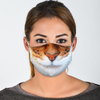 Brown and White Cat Face Mask Getbrewtaps.com