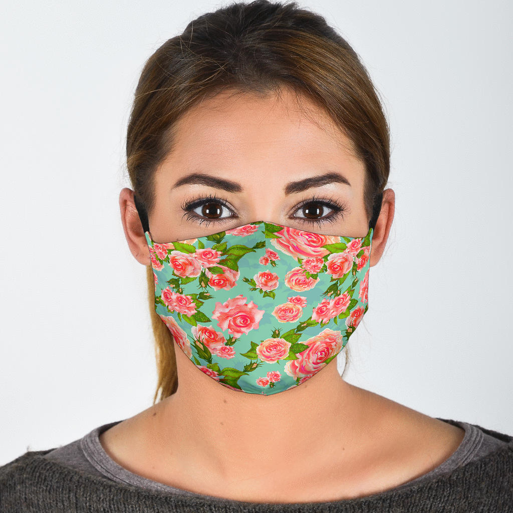 Vintage Floral Blue - Face Mask Getbrewtaps.com