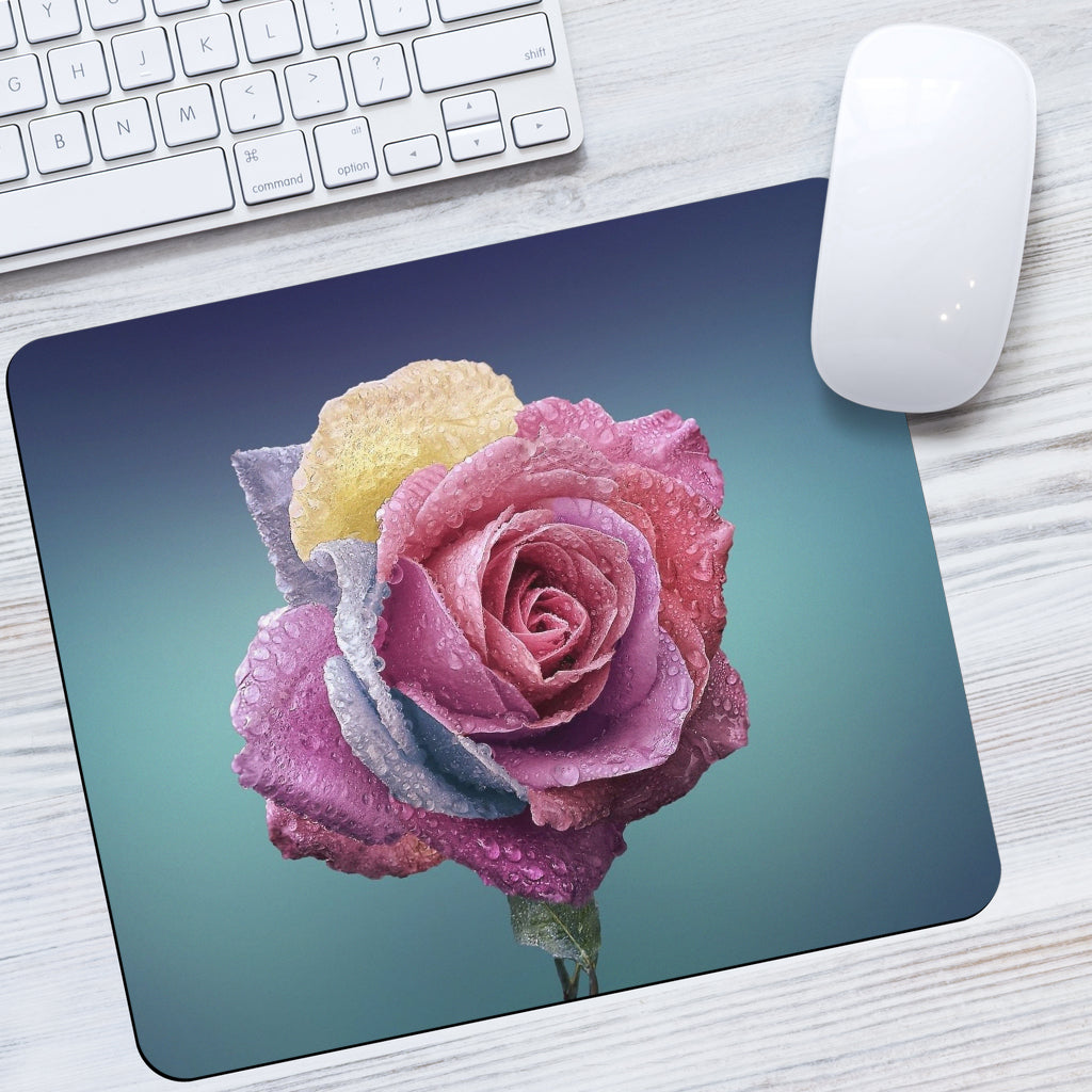 Rainbow Rose Mousepad Getbrewtaps.com