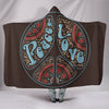 Peace Hippie Love Hooded Blanket Getbrewtaps.com
