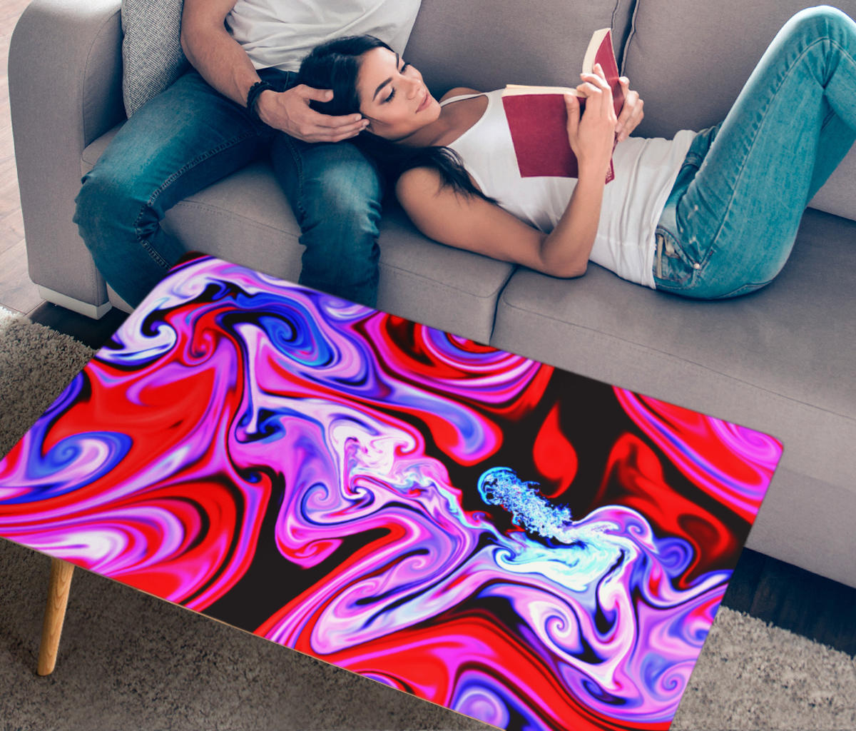 HandCrafted Abstract Coffee Table