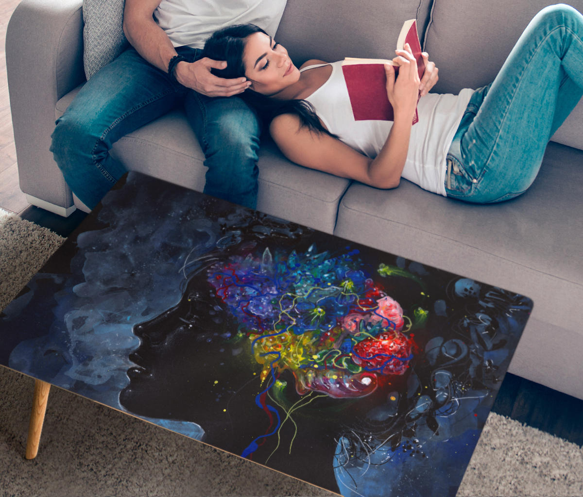 HandCrafted MindSpace Art Coffee Table