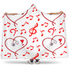 I Love Music Hooded Blanket Cosy Style Getbrewtaps.com