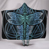 Blue Dragonfly Mandala Hooded Blanket Getbrewtaps.com