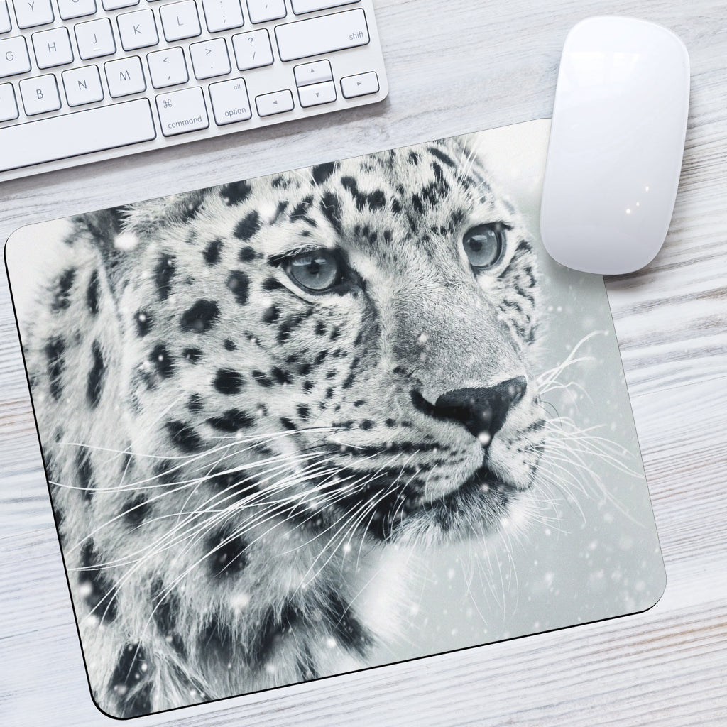 Snow Leopard Mousepad Getbrewtaps.com