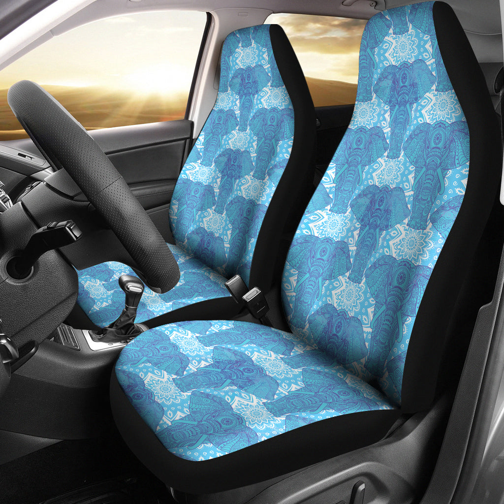 Blue Mandala Elephant Car Seat Covers Getbrewtaps.com