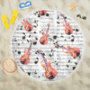 Guitar & music Notes Beach towel Getbrewtaps.com
