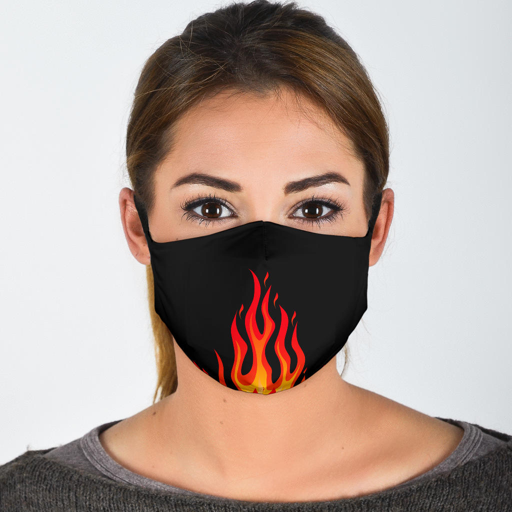 Adjustable Flame Bandana Face Mask Getbrewtaps.com