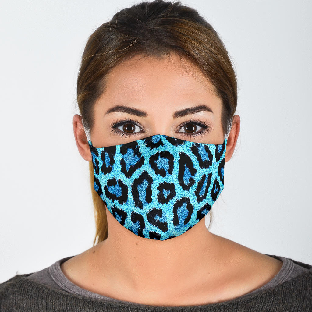 Blue Leopard Print Mask Mask Getbrewtaps.com