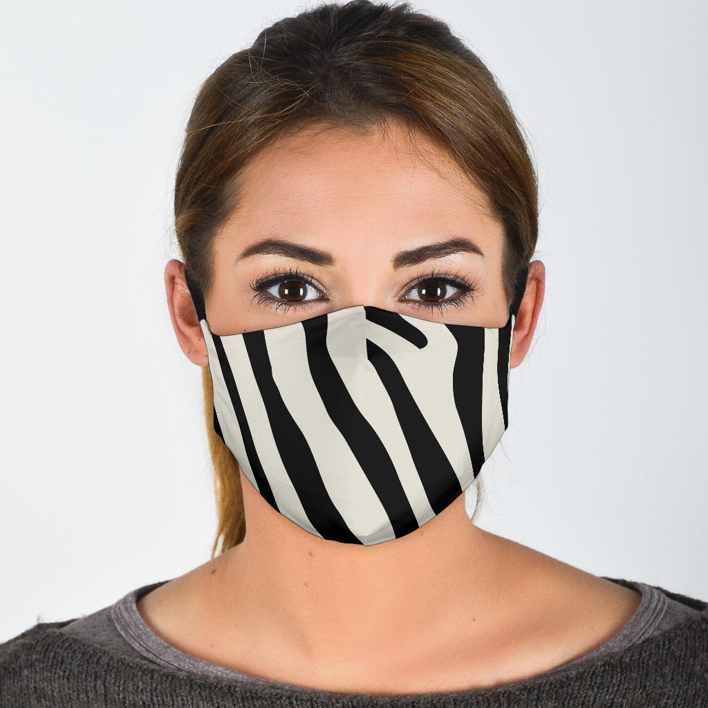 Zebra Print Adjustable Face Mask Getbrewtaps.com