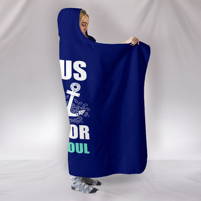 NP Jesus Is The Anchor Hooded Blanket Getbrewtaps.com