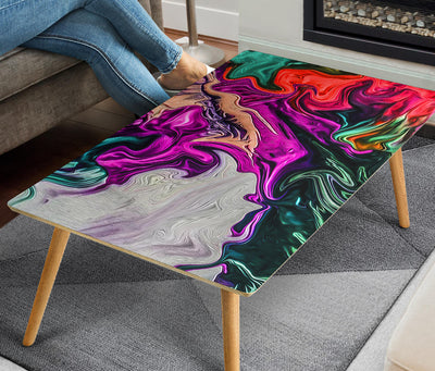HandCrafted Abstract Psychedelic Art Coffee Table Getbrewtaps.com