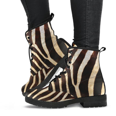 Zebra - Vegan Leather Boots Getbrewtaps.com