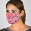 Adjustable Perfectly Peachy Bandana Face Mask with 5 Layer Filters Getbrewtaps.com