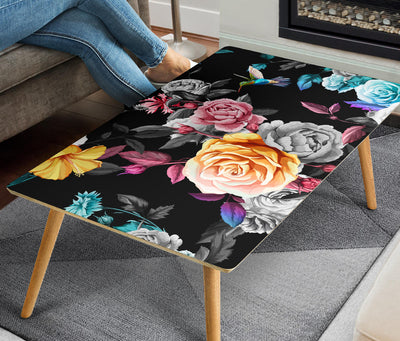 Handcrafted Roses and Hummingbird Coffee Table Getbrewtaps.com