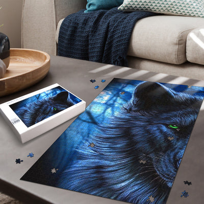 Blue Wolf Jigsaw Puzzle Getbrewtaps.com