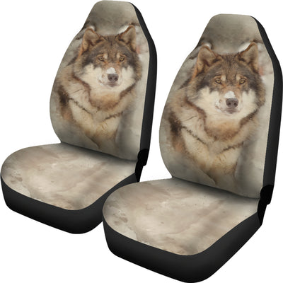 Wolf in Snow CAR SEAT COVERS Getbrewtaps.com