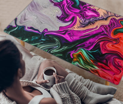 HandCrafted Abstract Psychedelic Art Coffee Table Getbrewtaps.com