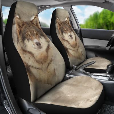 Wolf in Snow CAR SEAT COVERS Getbrewtaps.com
