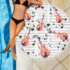 Guitar & music Notes Beach towel Getbrewtaps.com