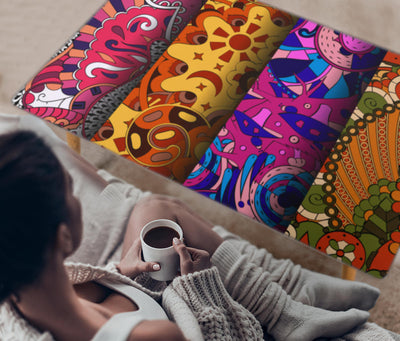 HandCrafted Abstract Colorful Art Coffee Table Getbrewtaps.com