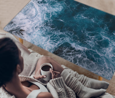 Handcrafted Blue Ocean Coffee Table Getbrewtaps.com