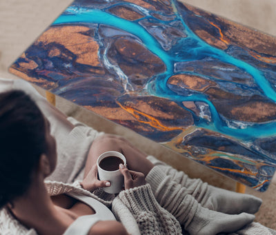 HandCrafted Icelandic River Coffee Table Getbrewtaps.com